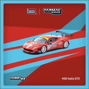 Tarmac Works 1:64 Model Car Ferrari 458 Italia GT3 Alloy Die-Cast Sport Vehicle - Picture 1 of 9