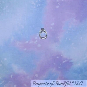 BonEful Fabric FQ Cotton Quilt Purple Blue Sky Cloud Water Color Blender Texture - Picture 1 of 12