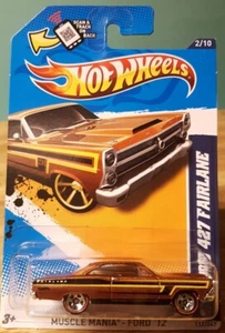 Hot Wheels '66 Ford 427 Fairlane 1:64 w/ Redline Tires Walmart Exclusive 2012 - Picture 1 of 9