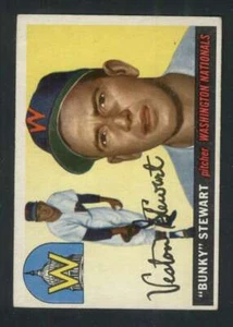 1955 Topps #136 Bunky Stewart NM/NM+ RC Rookie Senators 85512 - Picture 1 of 2