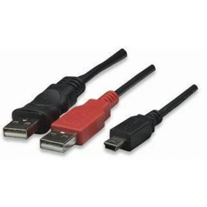 MANHATTAN Cable USB 2.0 En Y 2xA Macho/Mini B Macho 0,6 M - Imagen 1 de 2