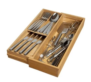 Schmale Silberbesteck Schublade Organizer - Erweiterbar Küchenutensilien Oganizer - Dünn - Bild 1 von 3