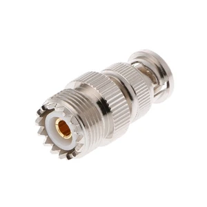 BNC Male Plug To UHF SO239 PL-259 Female Jack RF Coaxial Adapter Cable Connector - Picture 1 of 8