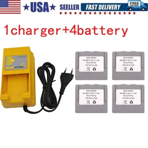 4 * Akku 68300900 für HETRONIC Fernbedienung + Hetronic UCH-2 Batterieladegerät - Bild 1 von 8