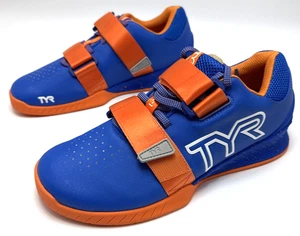 TYR L-1 Lifter Shoes Mens Size 8.5 Blue Orange NYC Weightlifting Gym Sneakers - Picture 1 of 5