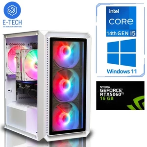 Gaming PC Intel i5 14400F 64GB DDR4 1TB M.2 16GB NVIDIA RTX 5060 Ti Wins 11 RGB - Picture 1 of 10