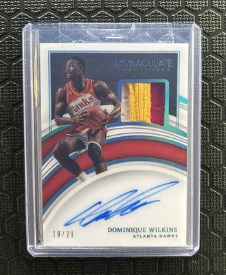 Dominique Wilkins Panini Inmaculada Parche en Tarjeta Automático/21  Foto 1 de 2