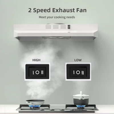 Campana extractora FIREGAS 30" debajo del gabinete 300 CFM - 2 velocidades, con conductos/sin conductos Foto 1 de 4