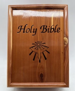 Neue Heilige Bibel Zeder Aufbewahrungsbox, 9,5 "x7" Union Made-sehr schön! - Bild 1 von 9