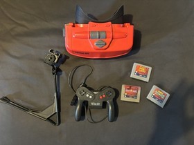Nintendo Virtual Boy Console Bundle w/ Controller + Stand + Wario Land + more