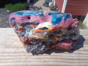Scorie di roccia in vetro graziose opache multicolore 5,8 YY57 rocce paesaggio acquario - Foto 1 di 2
