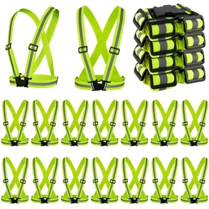 30 Pcs Reflective Vest High Visibility Safety Vests, Adjustable Bright Neon L... - Picture 1 of 7
