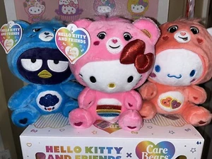 Hello Kitty Care Bear 2023 Hello Kitty Badtz Maru Cinnamoroll Plüsch Set IN HAND - Bild 1 von 5