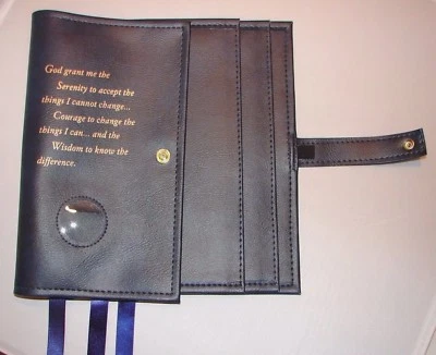 Narcotics Anonymous NA Basic Text How and Why BLUE 3 Book Cover Token - Image 1 of 4