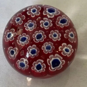 Pisapapeles Parabelle Clichy Rose Estilo Millefiori Alfombra Tierra Torsade Vidrio - Imagen 1 de 4