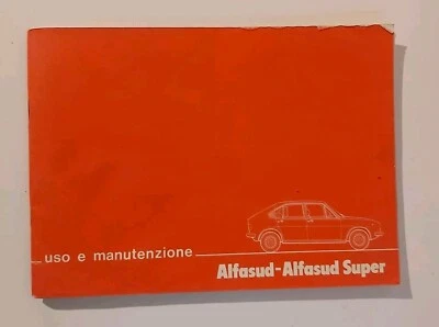 ALFA ROMEO ALFASUD SUPER DIESEL MANUALE LIBRETTO USO E MANUTENZIONE 1977 - Immagine 1 di 4