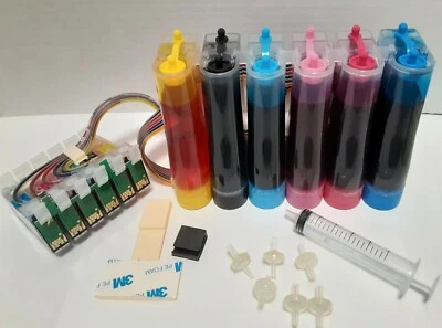 Ink system CISS for use in Epson  Artisan 1430 printer  prefilled dye ink - Image 1 of 2