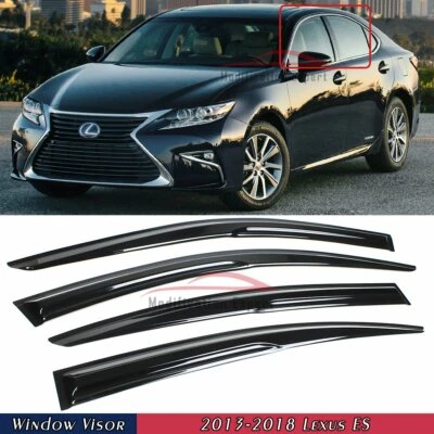 For 2013-2018 Lexus ES350 ES300h JDM 3D Wavy Mugen Style Window Visor Rain Guard - Image 1 of 4