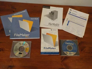 FileMaker Pro and Pro 5 2 CDs for Windows and Mac w/ serial key, manuals, & box - Picture 1 of 6