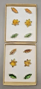 Peir 1 Autumn Fall 8 Leaves Pillar Candle Jewelry Decor Holiday Entertaining - Picture 1 of 14
