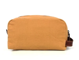 Bolsa de aseo de cuero de lona para baño de viaje kit doble de afeitado - Imagen 1 de 25