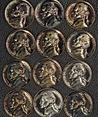 1953-1964 Proof Jefferson Nickel Set, Gem Proof or Better, 12 Coins - Image 1 of 2