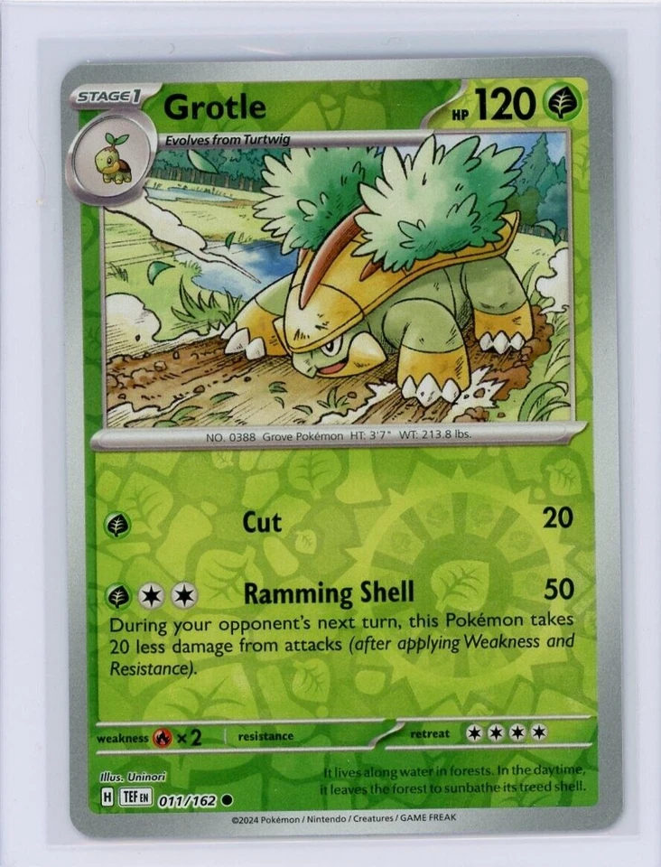 Pokemon TCG Grotle 011/162 Sv05: Temporal Forces Reverse Holo - Image 1 of 1