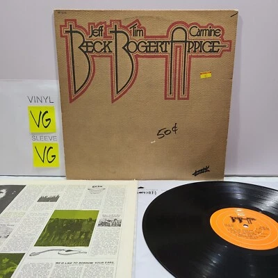 Jeff Beck Bogart Appice Self Titled LP Epic 1973 VG Vinyl Original US Press #N54 - Image 1 of 4