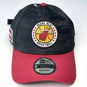 New Era 9Twenty Mens NBA Miami Heat Basketball Hat Cap Curved Bill Adjustable - Picture 1 of 12