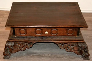 Muebles, pequeña mesa auxiliar, alemán, roble, hacia 1900, daños leves - Imagen 1 de 7