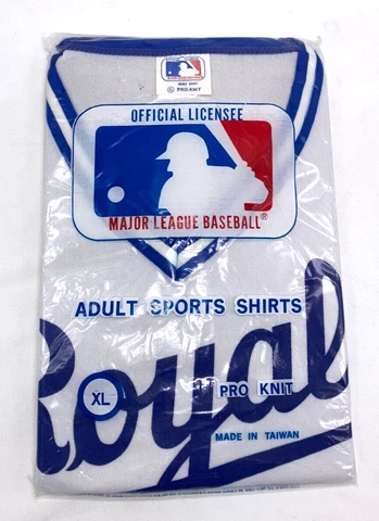 VTG Kansas City Royals Baseball Jersey Adult XL Pro Knit 80s MLB NEW IN BAG Cover