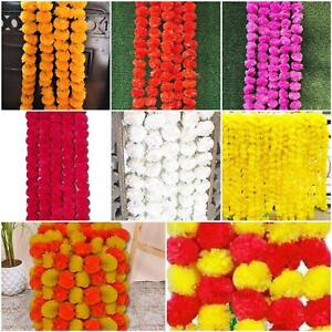 Artificial Marigold Flower Garlands Vine Wedding Birthday Event Home Decoration 