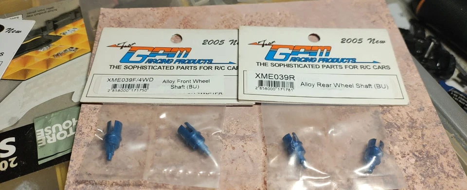 Xmods 1/28 RC Blue Gpm Axle Shafts Front And Rear Set - Image 1 of 1