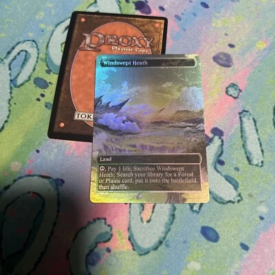 Windswept Heath Full Art Foil Fetch Land Play Test Mtg Card - Image 1 of 2