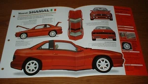 1994 MASERATI SHAMAL SPEC SHEET BROCHURE PHOTO INFO 89 90 91 92 93 94 95★★ - Bild 1 von 1