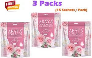 3 X Araya Collagen Plus Ceramide Integratore Alimentare 15 Bustine - Foto 1 di 12