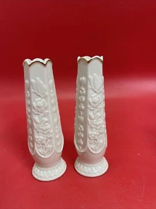 LENOX IVORY CHINA SMALL FLOWER/BUD Vase Butterfly China Set 2 - Picture 1 of 7