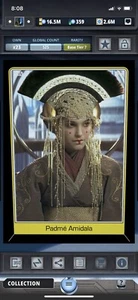 Topps Star Wars Digital Card Trader Tier 7 - Black Padme Amidala S5 Base - Bild 1 von 1