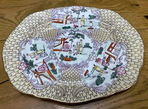 Antiguo plato chino pintado a mano alrededor de 1900 - Imagen 1 de 5