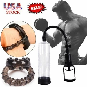 8.7inch-Men-Bigger-Penis-Growth-Power-Vacuum-Male-Enhancement-Enlarger-Pump-US - Picture 1 of 15