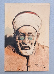 AQUARELLE / CARICATURE ORIGINALE DE FRAC / FRANCOIS ACQUATELLA / ALGERIE / 1930 - Foto 1 di 3
