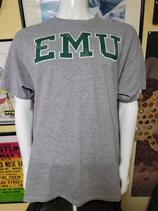 Maglietta classica Eastern Michigan University EMU Eagles Block Letter XL Ypsilanti - Foto 1 di 3
