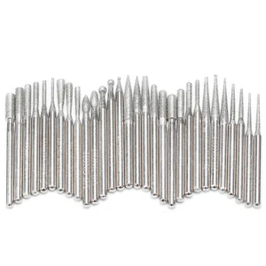 Diamond Burrs Set DIY Grinding Carving Accessories Kit for Rotary Grinder Tools - Picture 1 of 14