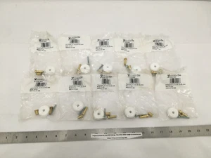 (10) NEW Amerock White Plastic Cabinet Knob Brass Center BP76268-WH3 (sealed) - Picture 1 of 3