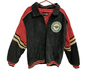 Carl Banks schwarz und rot Minnesota Wildleder Jacke Logo - Größe 3XL Made in C - Bild 1 von 4