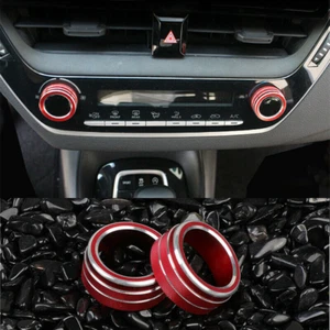 For Toyota Corolla Hatchback 2019-2022 Red Air Condition Knobs Decor Circle Trim - Bild 1 von 3