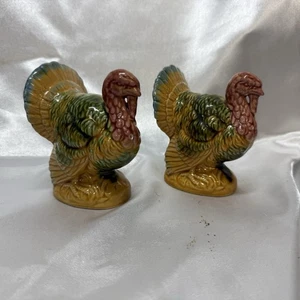 Vintage Lefton Truthahn Salz und Pfefferstreuer Herbst Deko Erntedank Tisch - Bild 1 von 8