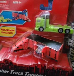 Micromachines 2003 playset Trailer Truck Trouble, includes Rare Fantasy Car, NEW - Picture 1 of 4