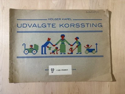 Vtg Danish Cross Stitch Design Book 1948 Holger Kapel Udvalgte Korssting Permin - Image 1 of 4