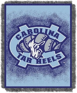 UNC North Carolina Tar Heels NCAA Unisex Double Play Woven Jacquard  46" x 60" - Picture 1 of 9